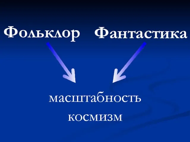 Фольклор Фантастика масштабность космизм