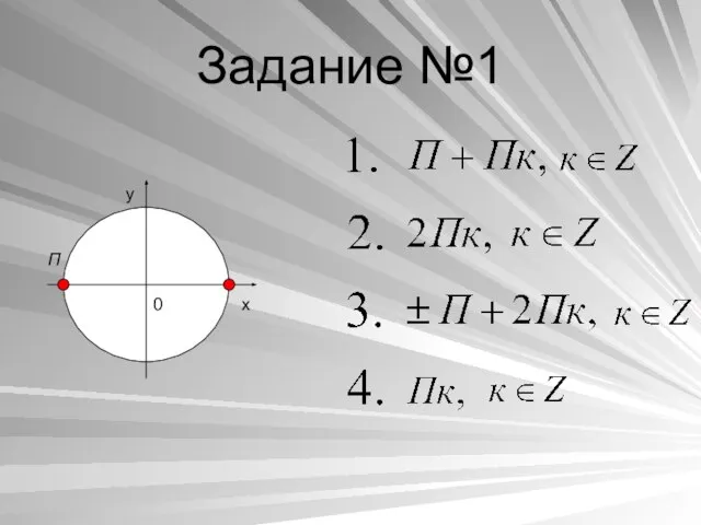 Задание №1 y x 0 П