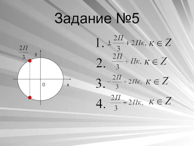 Задание №5 y x 0