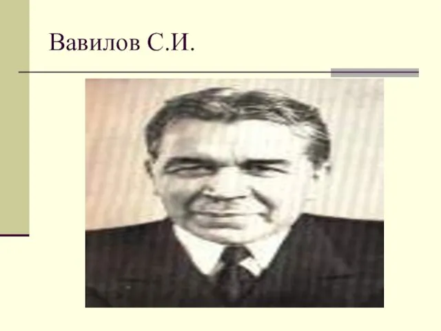 Вавилов С.И.