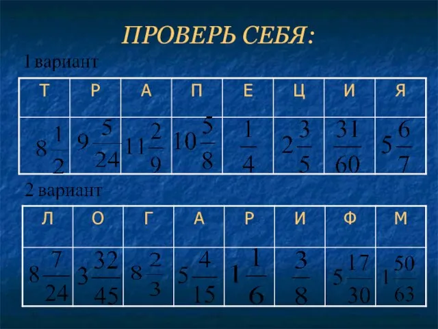 ПРОВЕРЬ СЕБЯ: