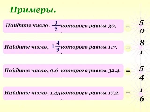 Примеры. 50 81 54 16