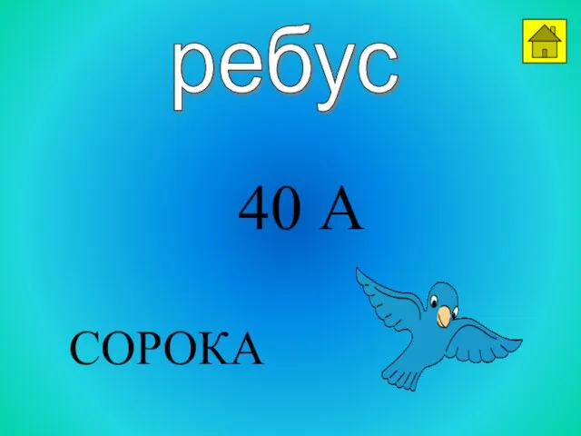 40 А ребус СОРОКА