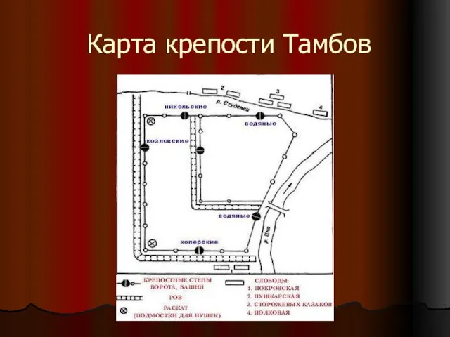 Карта крепости Тамбов