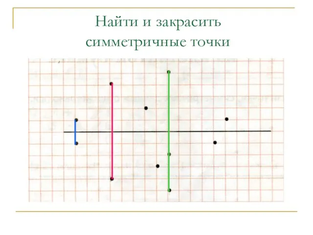 Найти и закрасить симметричные точки