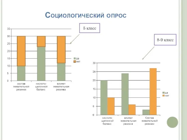 Социологический опрос 5 класс 8-9 класс