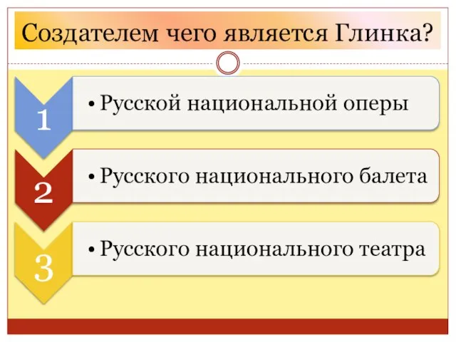 Создателем чего является Глинка?