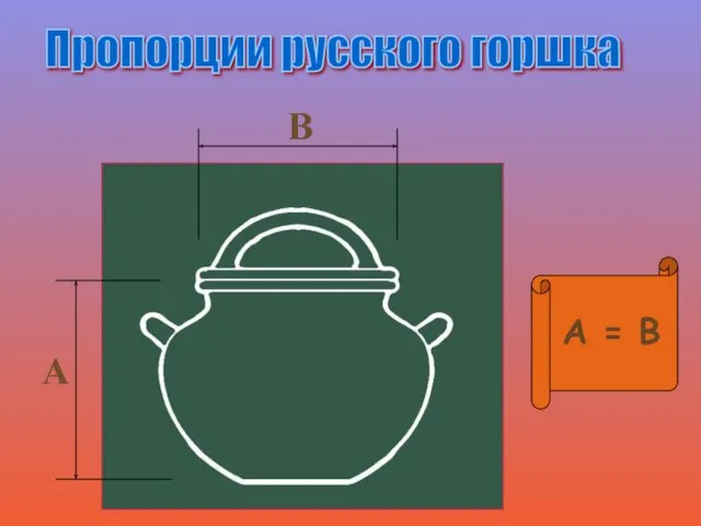 Пропорции русского горшка