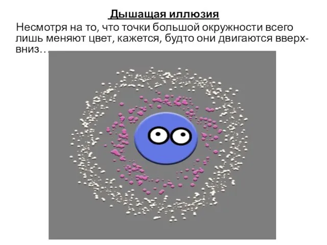 Дышащая иллюзия Несмотря на то, что точки большой окружности всего лишь меняют