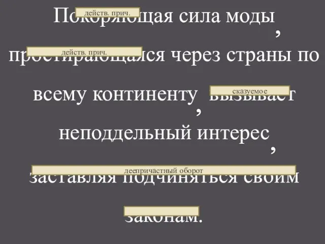 Покоряющая сила моды простирающаяся через страны по всему континенту вызывает неподдельный интерес