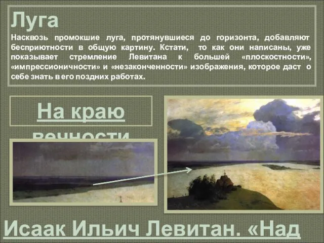 Исаак Ильич Левитан. «Над вечным покоем» 1894 г. ГТГ Луга Насквозь промокшие