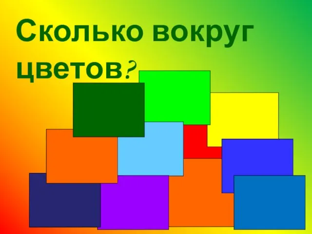 Сколько вокруг цветов?