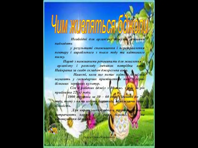 Чим живляться бджоли Чим живляться бджоли Необхідні для організму бджілок речовини надходять