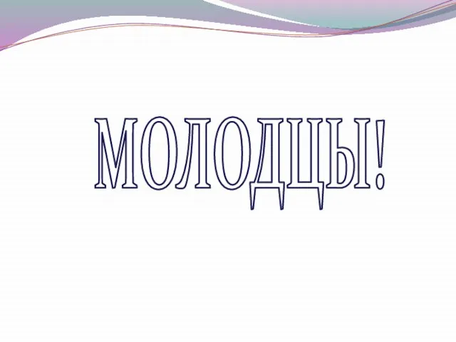 МОЛОДЦЫ!