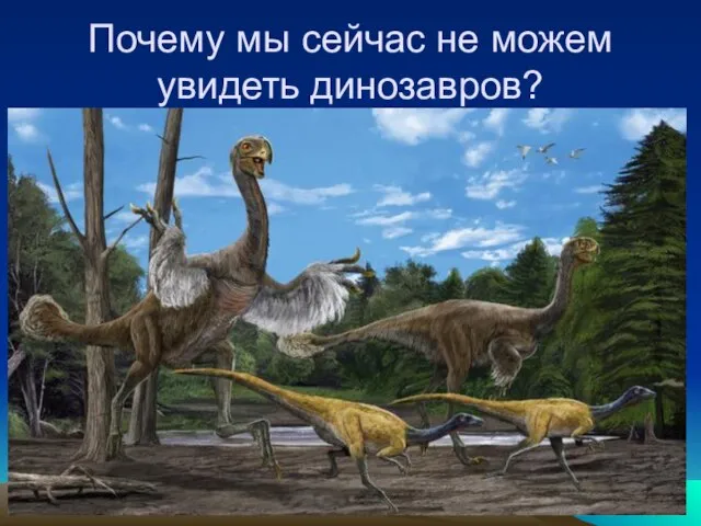 Почему мы сейчас не можем увидеть динозавров?