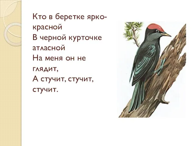 Кто в беретке ярко-красной В черной курточке атласной На меня он не