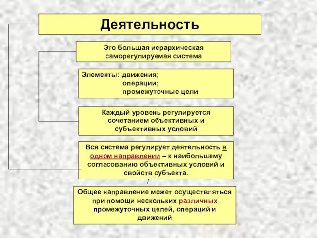 Вся система регулирует деятельность в одном направлении – к наибольшему согласованию объективных