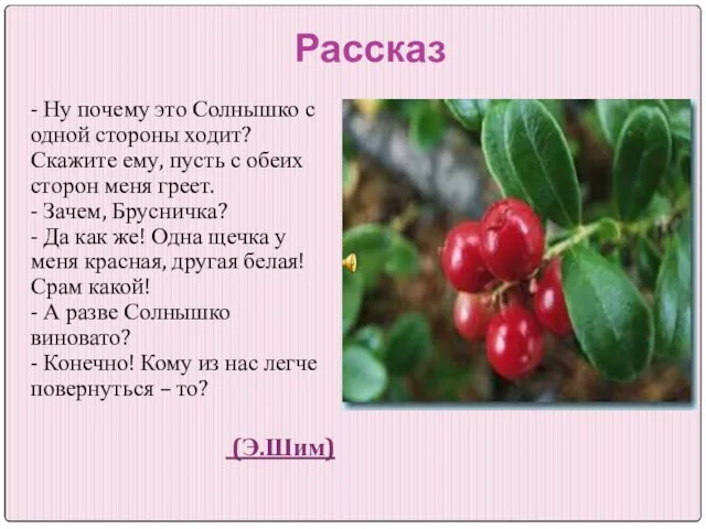 Рассказ - Ну почему это Солнышко с одной стороны ходит? Скажите ему,