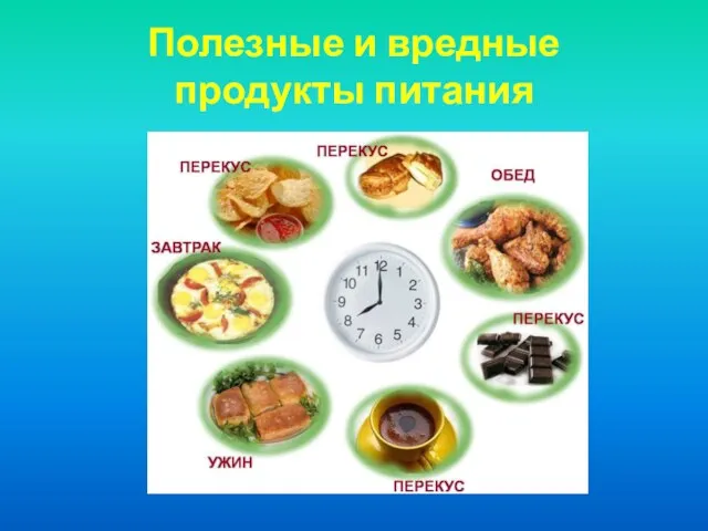 Полезные и вредные продукты питания