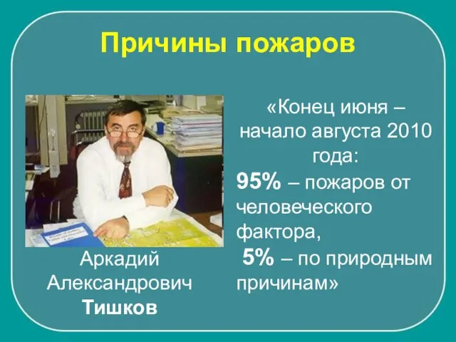 Аркадий Александрович Тишков «Конец июня – начало августа 2010 года: 95% –