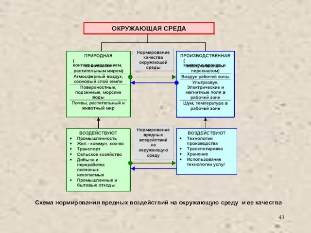Схема нормирования вредных воздействий на окружающую среду и ее качества