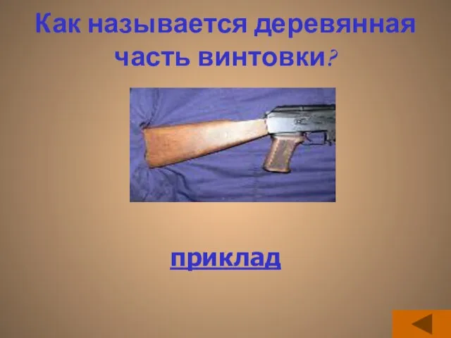 Как называется деревянная часть винтовки? приклад