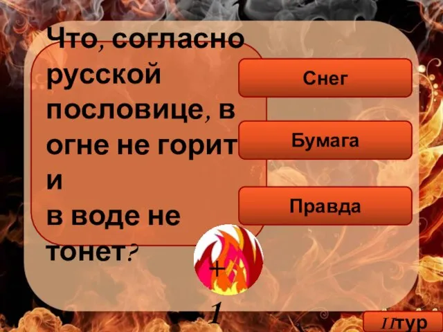 Что, согласно русской пословице, в огне не горит и в воде не