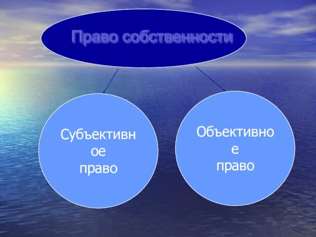 Право собственности Субъективное право Объективное право