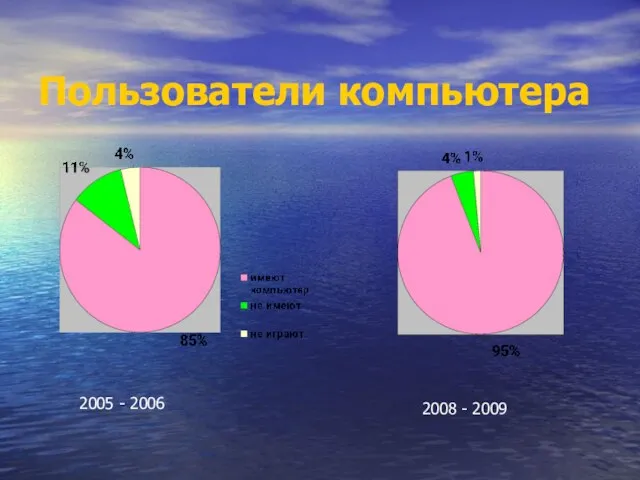 Пользователи компьютера 2005 - 2006 2008 - 2009