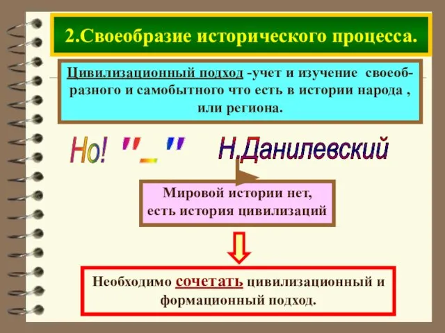 Цивилизационный подход -учет и изучение своеоб- разного и самобытного что есть в