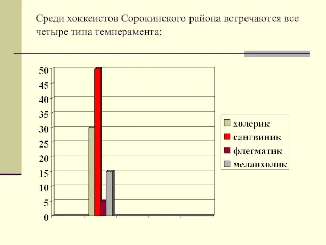 Среди хоккеистов Сорокинского района встречаются все четыре типа темперамента: