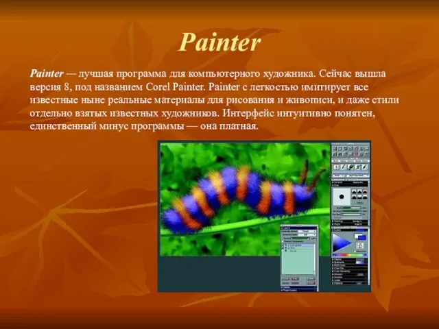 Painter Painter — лучшая программа для компьютерного художника. Сейчас вышла версия 8,
