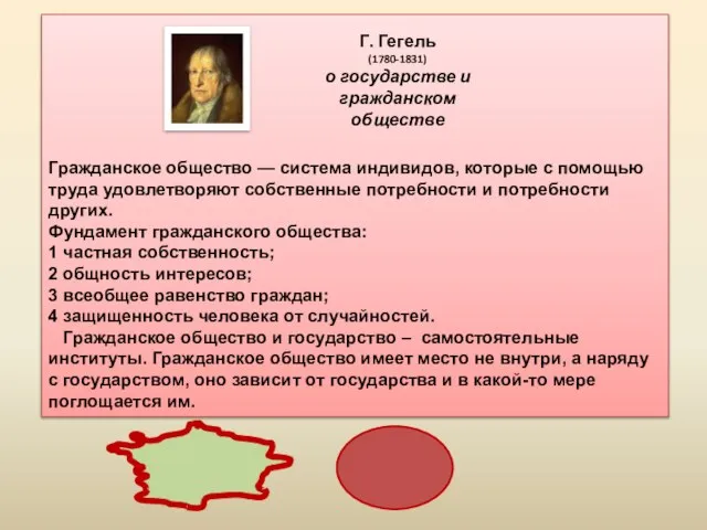 Гражданское общество — система индивидов, которые с помощью труда удовлетворяют собственные потребности