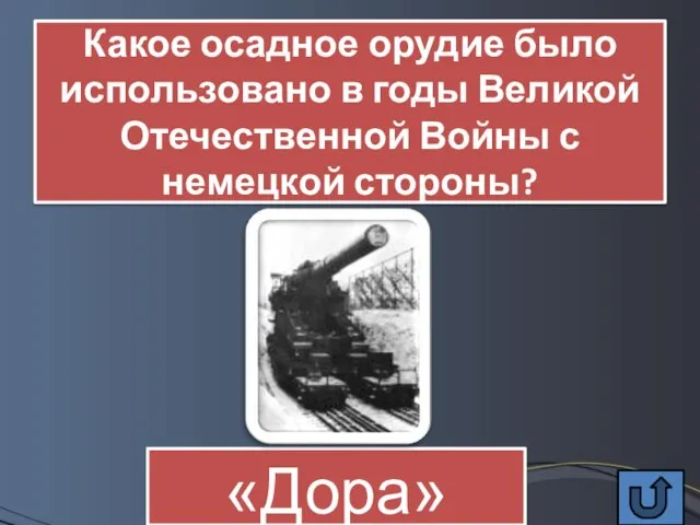Какое осадное орудие было использовано в годы Великой Отечественной Войны с немецкой стороны? «Дора»