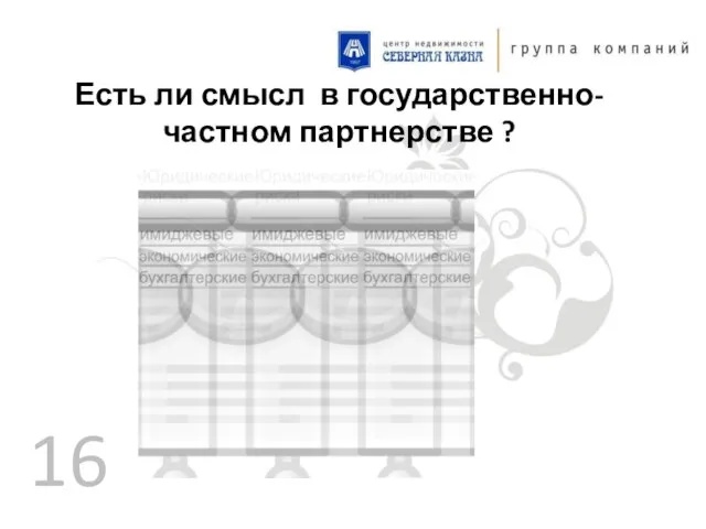 16 Есть ли смысл в государственно-частном партнерстве ?