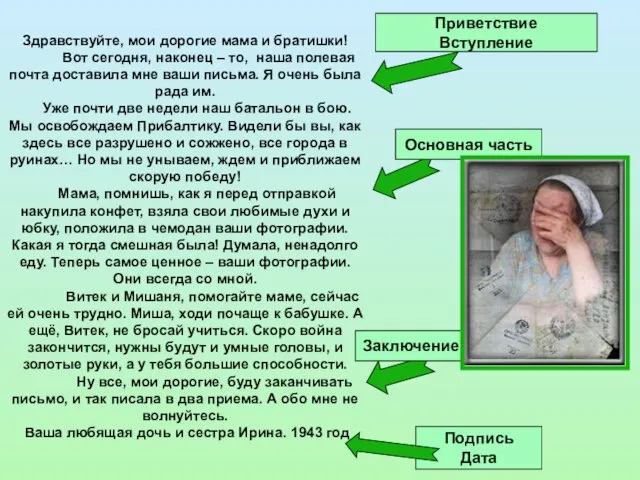 Здравствуйте, мои дорогие мама и братишки! Вот сегодня, наконец – то, наша