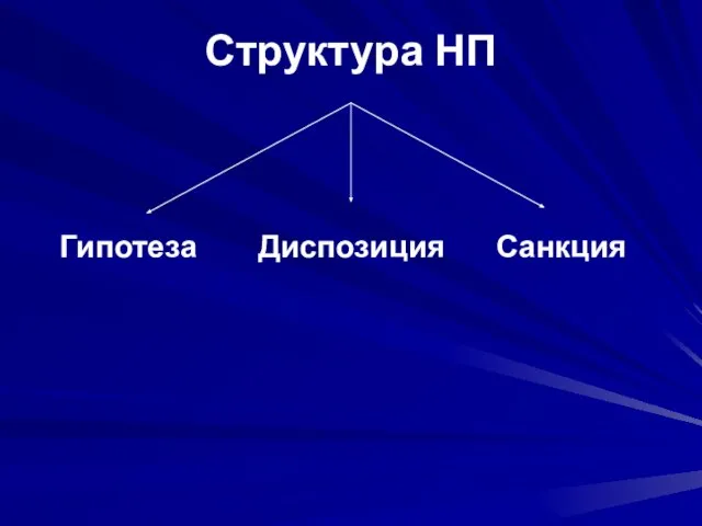 Структура НП Гипотеза Диспозиция Санкция