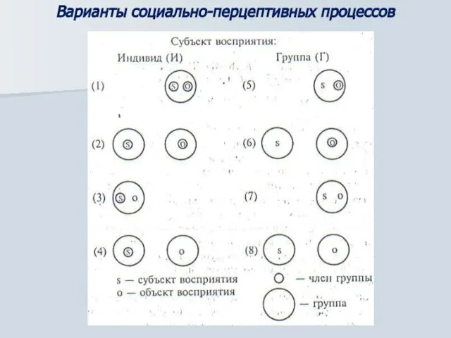 Варианты социально-перцептивных процессов