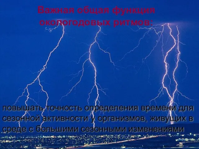 Важная общая функция окологодовых ритмов: повышать точность определения времени для сезонной активности