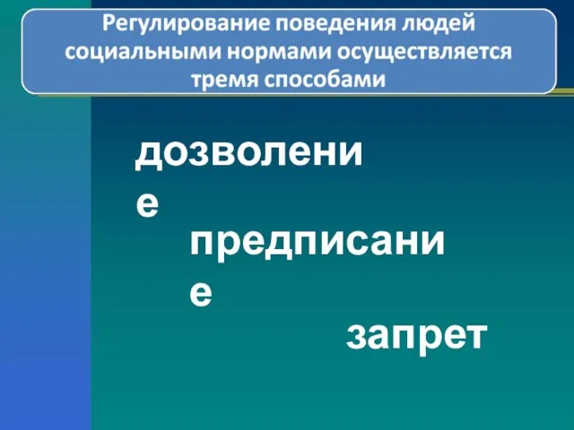 дозволение предписание запрет