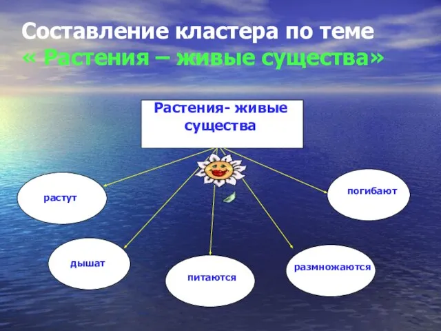 Составление кластера по теме « Растения – живые существа» Растения- живые существа