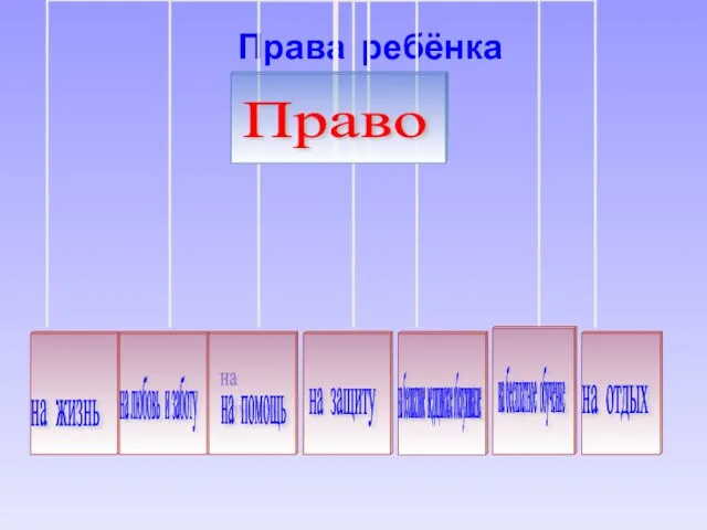 Права ребёнка на бесплатное обучение на отдых на жизнь на защиту на