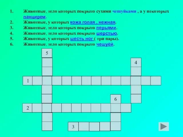 Животные, тело которых покрыто сухими чешуйками , а у некоторых панцирем. Животные,