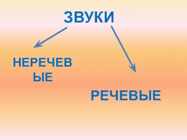 ЗВУКИ НЕРЕЧЕВЫЕ РЕЧЕВЫЕ