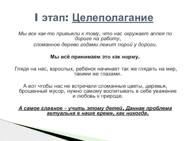 Мы все как-то привыкли к тому, что нас окружает аллея по дороге