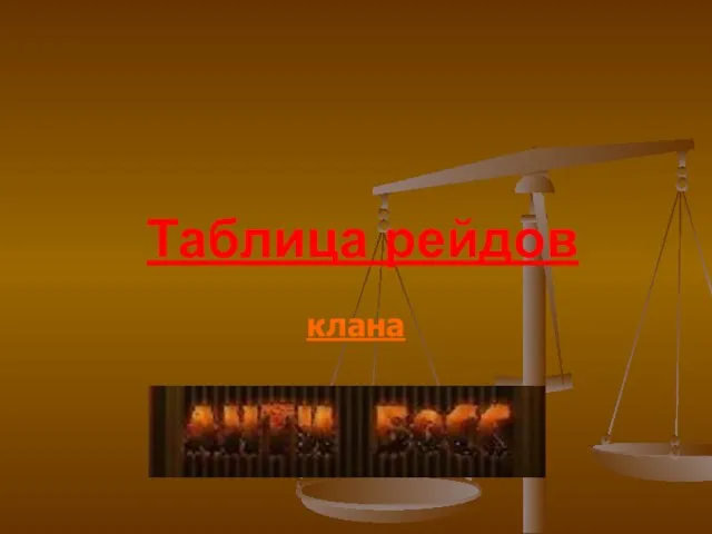 Таблица рейдов клана