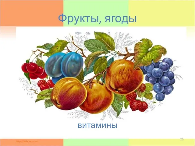 Фрукты, ягоды витамины