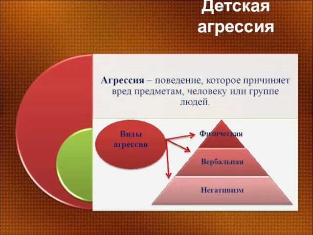 Детская агрессия Виды агрессии