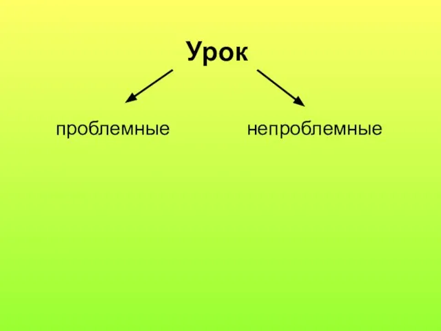 Урок проблемные непроблемные