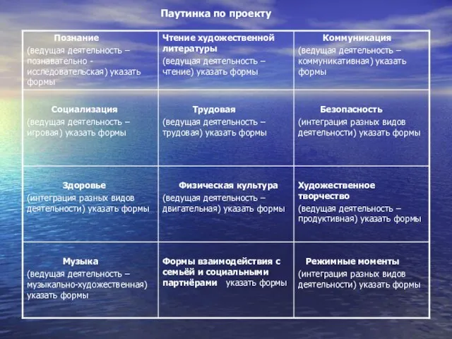 Паутинка по проекту